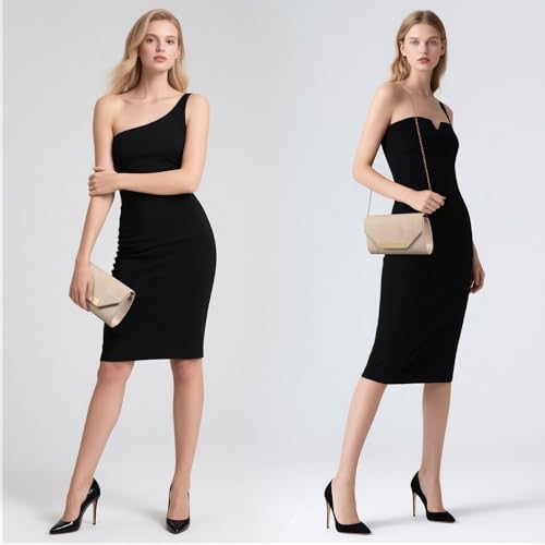 Image of Clutch Purses for Women Evening Bag Faux Suede Formal Party Wedding Cocktail Prom
