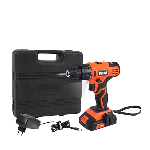 FERM AX-Power - Perceuse-Visseuse Sans Fil 20V Li-Ion – 36 Nm, 2 Vitesses, LED, Batterie 2.0Ah + Chargeur, AX/FX-Power