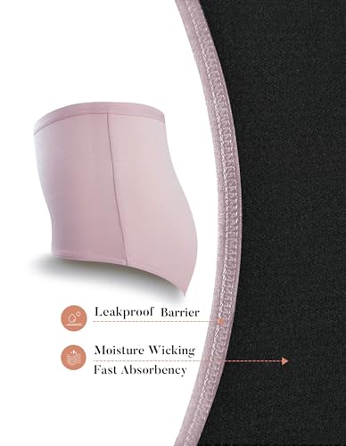 Image of AIRCUTE Washable Urinary Incontinence Protective Underwear for Women Leak Proof Absorbent Reusable Panties 60ML 1 Pack (Dusk, 3X-Large)