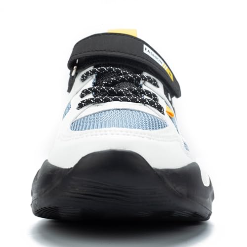 Kids Sneakers for Boys Girls Mesh Breathable Running Shoes Lightweight Hook and Loop Athletic Casual Shoes4