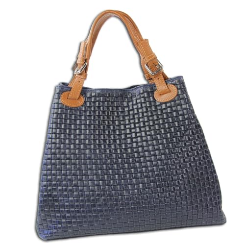Sac à main bleu foncé grand sac à bandoulière femme cabas fourre-tout