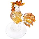 Figurines en cristal : cet ornement en cristal à la surface lisse ne vous blessera pas les doigts lorsque vous le manipulerez, statue de coq