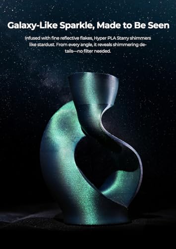 Image of Creality PLA Starry Galaxy 3D Printer Filament, 1.75mm Sparkle PLA, Shimmering Stardust Finish, High-Speed RFID Smart Filament, Smooth Shine Fits for Most 3D Printers (Stardust Gray)