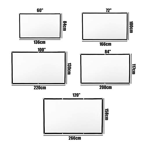 Pantalla plegable para proyector portátil 72 pulgadas miniatura 5