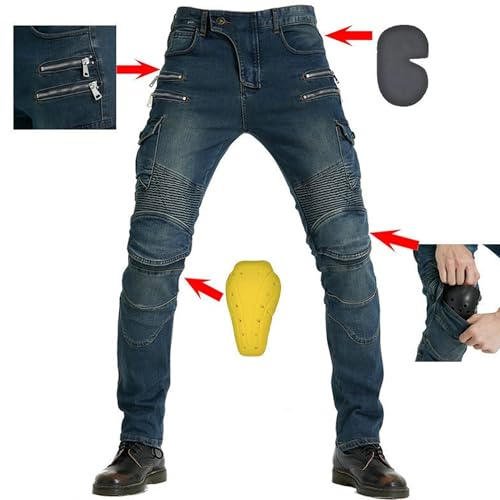 Motorcycle Riding Pants Motorcycle Jeans for Men Pants for Men Cycling Knee Hip Removable Armored All Seasons2