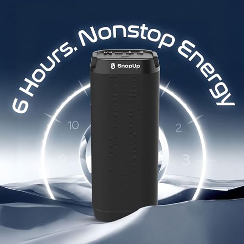 Image of Groove Max Portable Speaker with Upto 6Hr Non-Stop Beats, Multi-Compatibility, TWS Feature - Jet Black