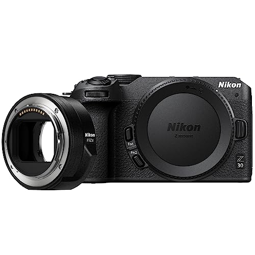 Image of Nikon Z 30 with FTZ II Adapter | Our Most Compact, Lightweight mirrorless Camera with Adapter for Using Nikon DSLR Lenses | Nikon USA Model