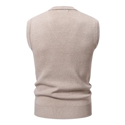 Men's Classic Knit Sweater Vest Casual Soft Ribbed Hem Business V Neck Sleeveless Pullover2