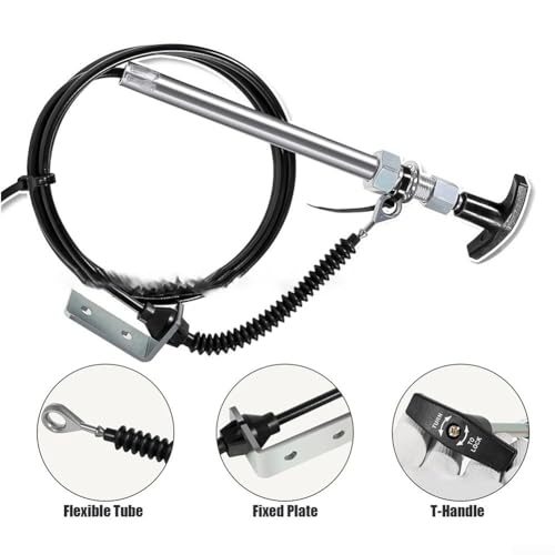 Cable del acelerador AM134404 y control de deflector de conducto de 1.5M 5
