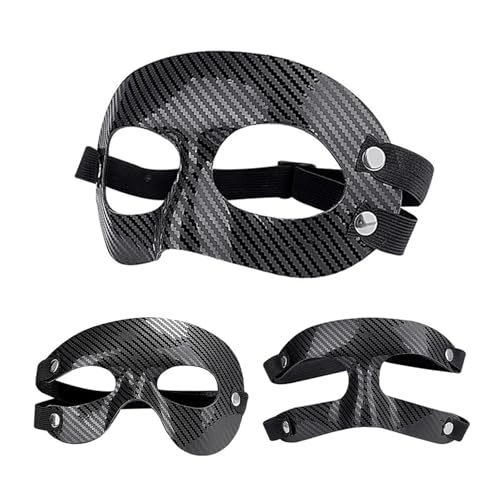 Fnacuody Basketball Training Mask Half Face Sports Mask Shatterproof Guard Adjustable Basketball Nose for Softball Football Wrestling(Black 3)