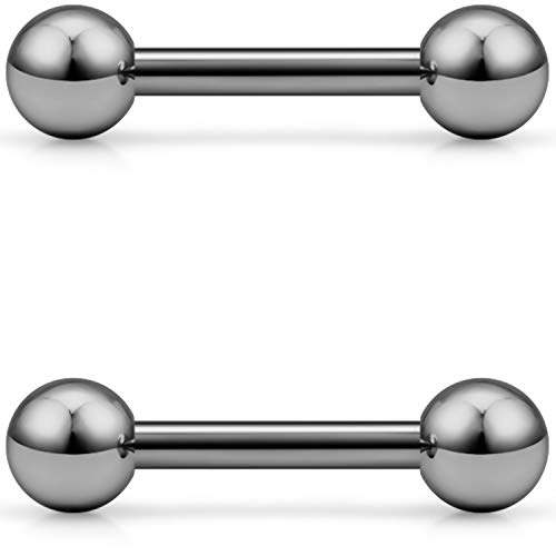 SCERRING 2PCS 16G G23 Titanium Helix Daith Cartilage Tragus Earrings Barbell Rings Stud Body Piercing Jewelry 6mm 8mm