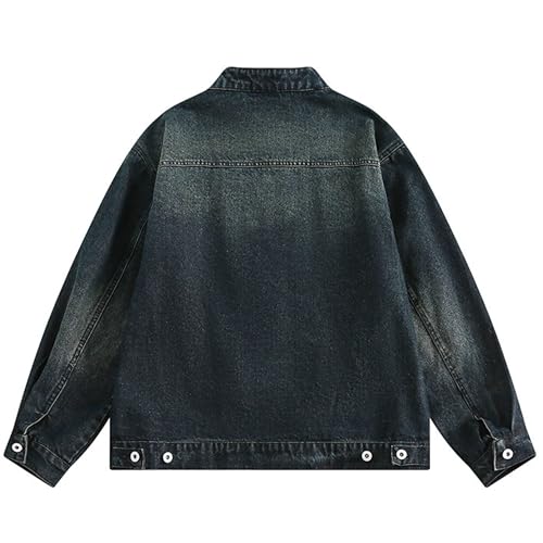 Chaqueta vaquera con cremallera completa y botones de hombre 4