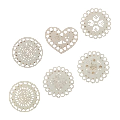 NUOBESTY Embroidery Floss Storage 6pcs Wooden Cross Stitch Cord Storage Boards Color Separation Easy to Use
