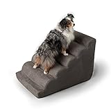 Snoozer Scalloped Pet Stairs, Large, Anthracite