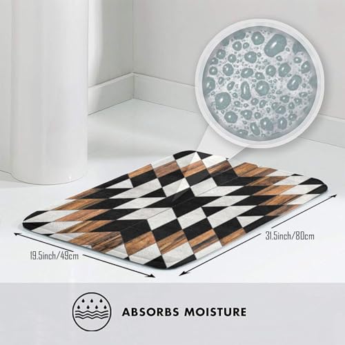 Poream Tribal Aztec Western Wooden Bathroom Rug Mat Bath Mats For Bathroom Non Slip Floor Carpet For Kitchen Laundry Living Room Outdoor Decoration thumb #6