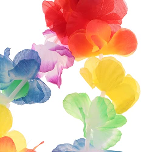 Image of 4xHawaiian Tropical Luau Flower Leis Garland Necklace Beach Party Decor Multi