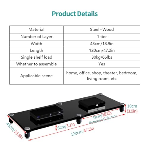 Support d'armoire multimédia AV à plusieurs étages pour équipement audio domestique - 2