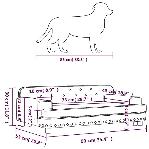 vidaXL Hundebett, Hundekissen mit weicher Polsterung, Hundesofa Hundecouch für kleine Hunde Haustiere, Haustierbett Katzenbett, Schwarz Samt