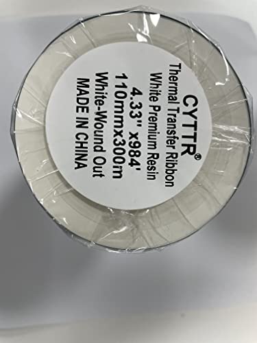 Cinta para impresora térmica blanca de resina 110mm x 300m miniatura 2