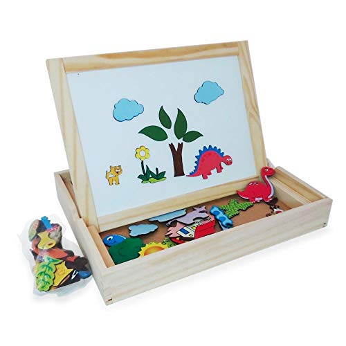 Kit Lousa Infantil Com Cavalete + Lousinha Infantil 2 Em 1 Carimbras