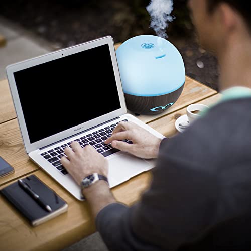 Diffuser,400Ml Essential Oil Diffuser With 7-Color Mood Lights And Remote，Diffusers For Essential Oils With Adjustable Mist Output, Auto Shut Off, For Office Home Bedroom Living Room (Dark) #TOP3