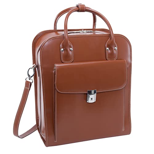Mckleinusa, W Series, La Grange, Top Grain Cowhide Leather, 15" Leather Vertical Patented Detachable -Wheeled Ladies' Laptop Briefcase, Brown (96494), One Size #TOP1