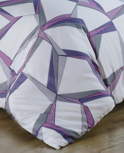 Majestic Giftware Madison Linen 8 Pcs Twin Size Bedding Set (BL502-T) | Tokyo Comfort - Mauve 300 TC Cotton Sateen Durable & Eashable | 2 Fitted Sheets, 2 Duvets, 4 Pillowcases - Choice Collection