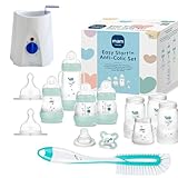 MAM Vorteilspack II Kit de démarrage 19 pièces avec biberons anti-colique, brosse et chauffe-aliments pour bébé