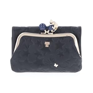 [ANNA SUI] [アナスイ] プレイングキャット 外口金二つ折り財布 財布 札入れ カード入れ付き レディース がま口 大容量 316831" 