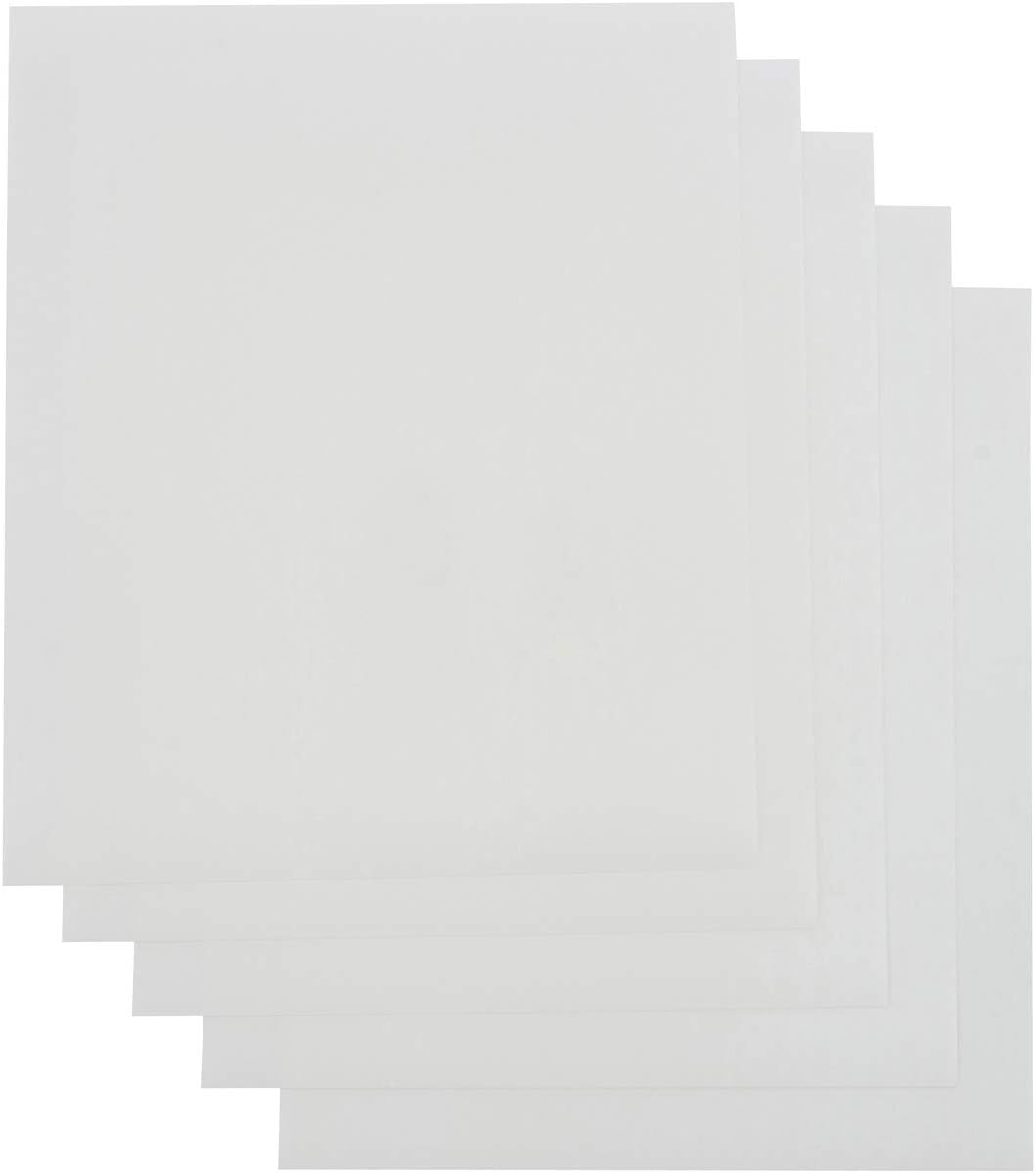 Handy Crafts Heat Transfer Vinyl HTV Iron On 12" x 10" Sheets for T-Shirts - Pack of 5 (White)