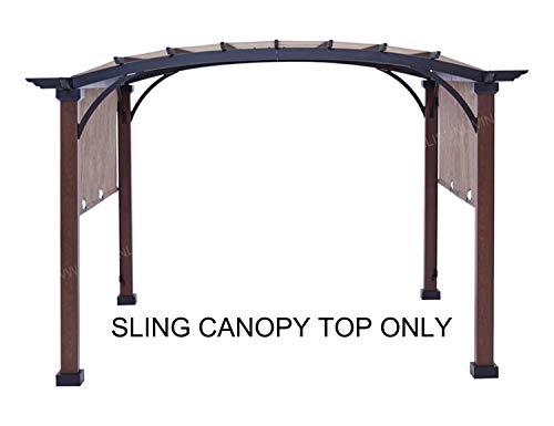 ALISUN-REPLACEMENT-Sling-Canopy-with-Ties-for-The-Lowes-allen-roth-10-ft-x-10-ft-TanBlack-Material-Freestanding-Pergola-L-PG152PST-B-Size-200-L-x-103-W ALISUN REPLACEMENT Sling Canopy with Ties for The Lowes allen roth 10 ft x 10 ft TanBlack Material Freestanding Pergola L PG152PST B Size 200 L x 103 W