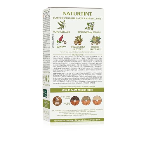 Image of Naturtint 8C Copper Blonde Permanent Hair Color (Pack of 6), Ammonia Free, Vegan, Cruelty Free, up to 100% Gray Coverage, Long Lasting Results (Packaging may vary)