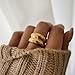 Chunky Rings for Women Size 6-11 Statement Rings Thumb Rings Bold Thick Ring Fashion Wide Band Ring Chunky Jewelry (Style 1, 6)