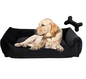 Gorgeous Reversible Black Fashionate Bed,Sofa Stylish Velvet Bed for Dog and Cat -XL