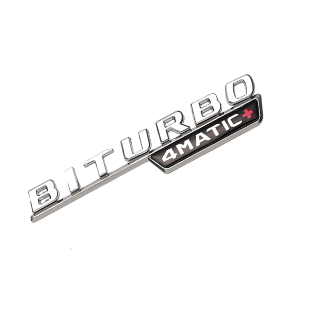 1 Paire D'autocollants Plats Noirs "V8 BITURBO 4MATIC" For Coffre En
