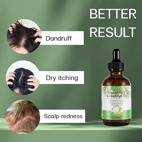 Rosemary Oil For Hair Growth, Skin Care, Eyelashes & Eyebrows. Rosemary Oil, Stimulates & Strengthens Hair Growth Oil, Pure Rosemary Essential Oil, Hair oil For Men & Women (60ml) - Image 6