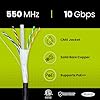 trueCABLE Cat6 Direct Burial, 500ft, Waterproof, Outdoor Rated CMX, Black, 23AWG Solid Bare Copper, 550MHz, PoE++ (4PPoE), ETL Listed, Unshielded UTP, Bulk Ethernet Cable #1