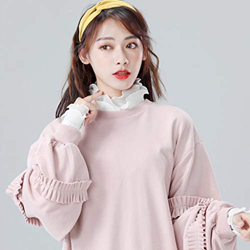 Faux col à volants avec manchettes assorties pour sublimer un pull basique - 2