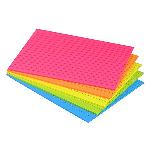 Image of Lined Sticky Notes 6X8 in Bright Ruled Post Stickies Memo Pads Its