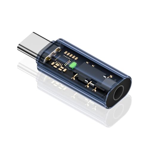 Duttek USB Type c to 3.5mm Headphone Jack Adapter 1 Pack, USB C to Aux Audio Extension Connector for iPhone 15 Pro Max Plus,Samsung Galaxy S24 S23 and Type C to Jack Dongle Adapter Blue