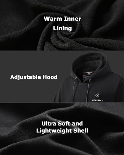 Venustas Pullover Heated Hoodie With Battery Pack 7.4V For Unisex With 5 Heating Zones thumb #4
