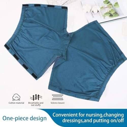 Ibluelover Mens Tear Away Underwear Side Snap On Shorts Reusable Stick-on Briefs Cotton Post-Op Boxer Shorts Breakaway Pants3