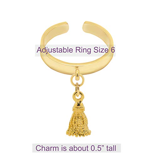 Image of Spinningdaisy Dangling Mighty Tiny Charm Adjustable Ring