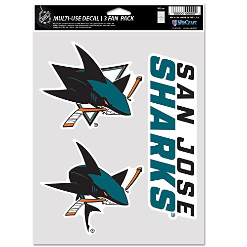 Autocollants San Jose Sharks NHL lot 3 stickers Wincraft autocollant vinyle hockey sur glace