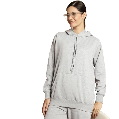 Image of Mack Jonney Solid Hooded Cotton Fleece tracksuit Co-Ord Set for Women-MACK32729