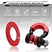 AUTMATCH Pack of 16 D Ring Shackle Washers Rubber Spacers Fits 3/4 Shackle Protect Your Bumper and Prevents Rattling Red