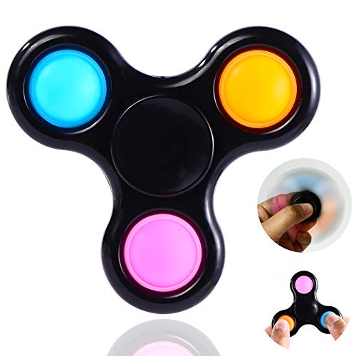Gigilli Fidget Spinners Pop Toys, Push Bubble Fidget Spinner, Party Favor Sensory Simple Fidget Toys, Fidget Pack Popping Hand Spinner for ADHD Anxiety, Stress Relief Pop Sensory Toy for Kids