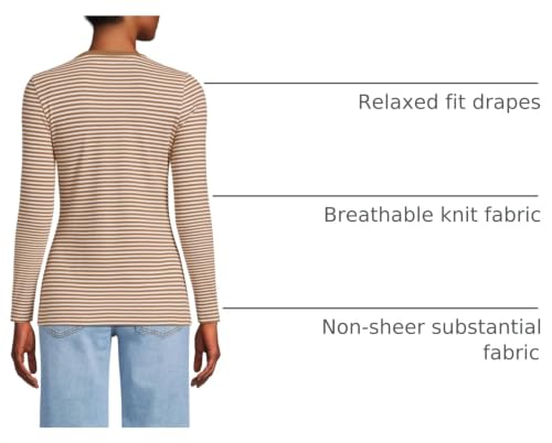 Image of Lands' End Women's Cotton Rib Knit T-Shirt