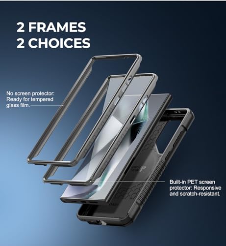 Dexnor Magnetic Case for Samsung Galaxy S24 Ultra Case, Compatible with Magsafe, 2 Front Frames & Built-in Screen Protector, Bumper Rugged Shockproof Full-Body Protective Cover with Kickstand,Black by Dexnor - Used condition - Image 5