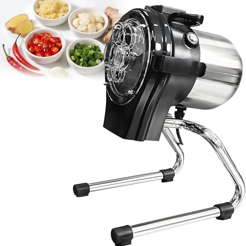 6000 RPM Electric Vegetable Chopper - Commercial Scallion Slicer with 1-5mm Adjustable Thickness, 110W High-Power Motor for Green Onion, Chili, Coriander, Kitchen Use